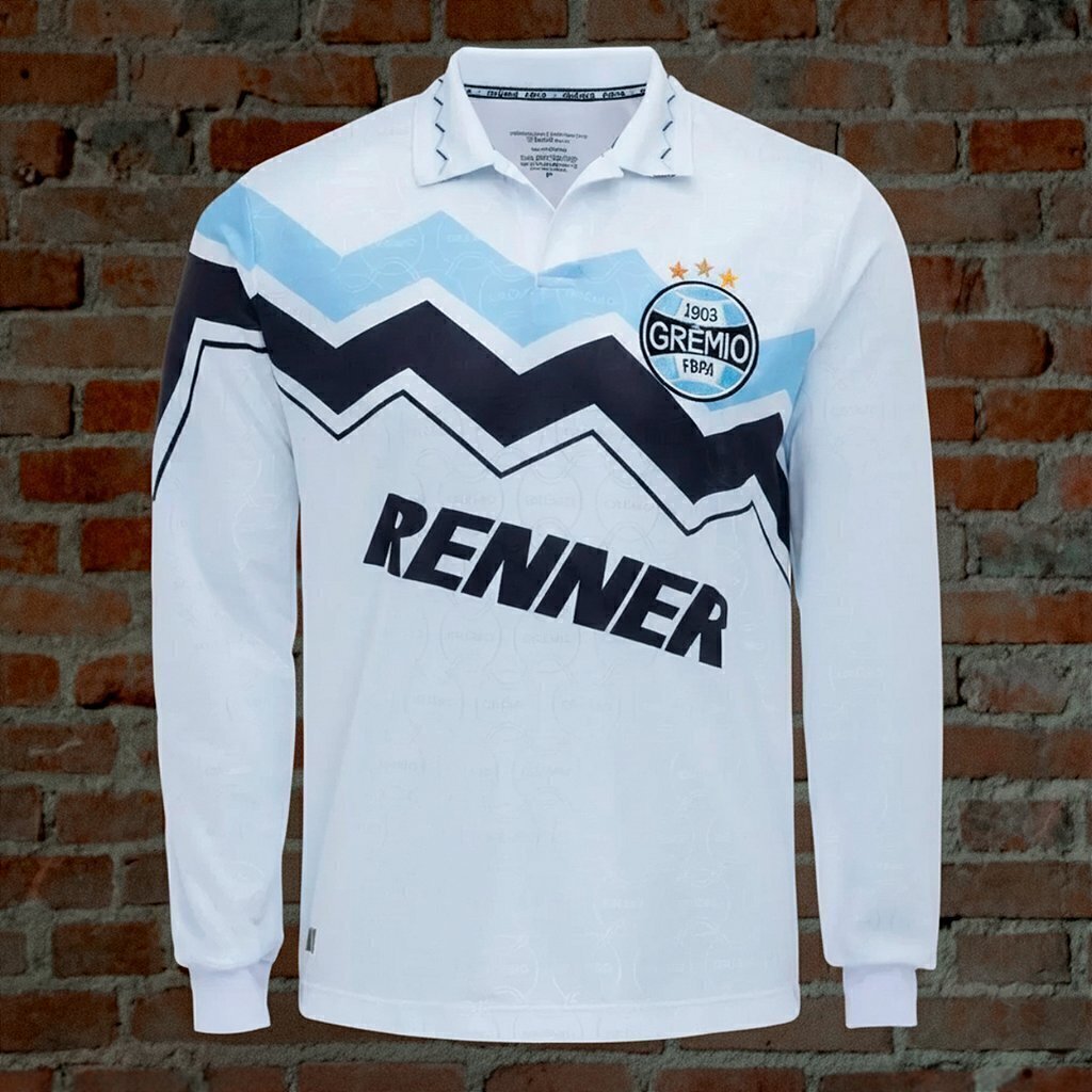 Camiseta Grêmio Libertadores 1995 Branca Manga Longa