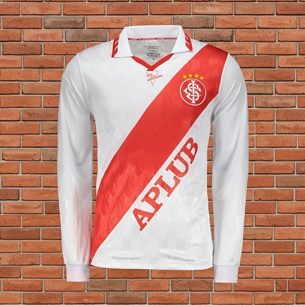 Camiseta Internacional 1995 Branca Longa