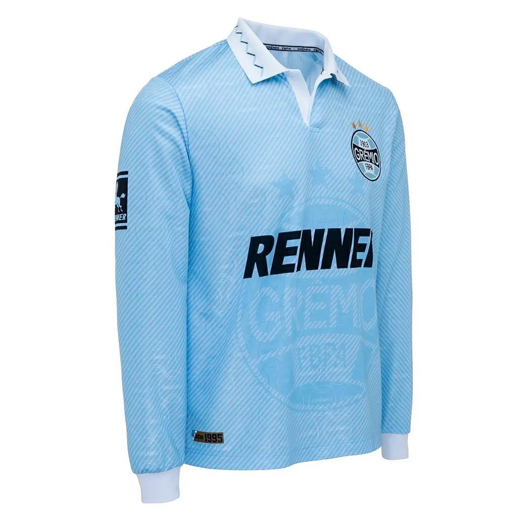 Camiseta Grêmio Libertadores 1995 Celeste Longa