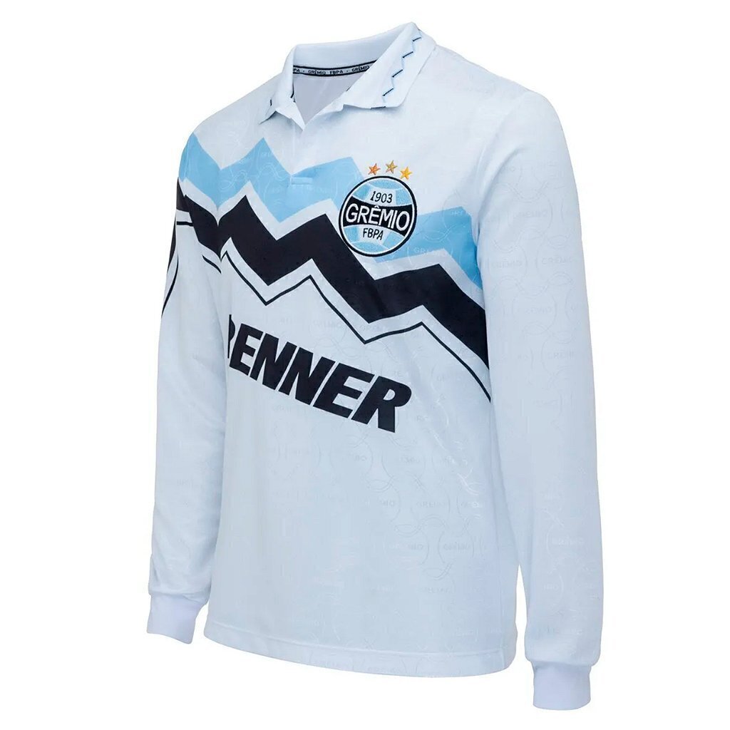 Camiseta Grêmio Libertadores 1995 Branca Manga Longa