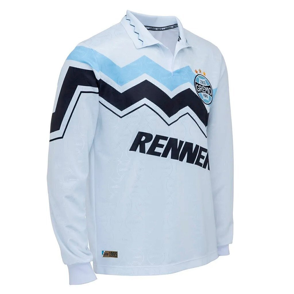 Camiseta Grêmio Libertadores 1995 Branca Manga Longa