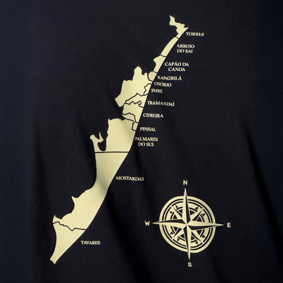 Camiseta Básica Estonada Praias