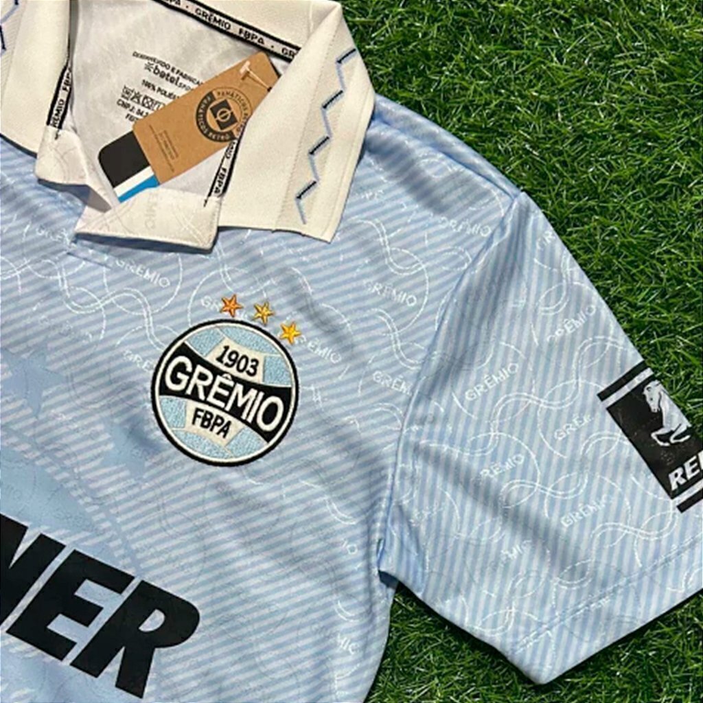 Camiseta Grêmio Libertadores 1995 Celeste Curta