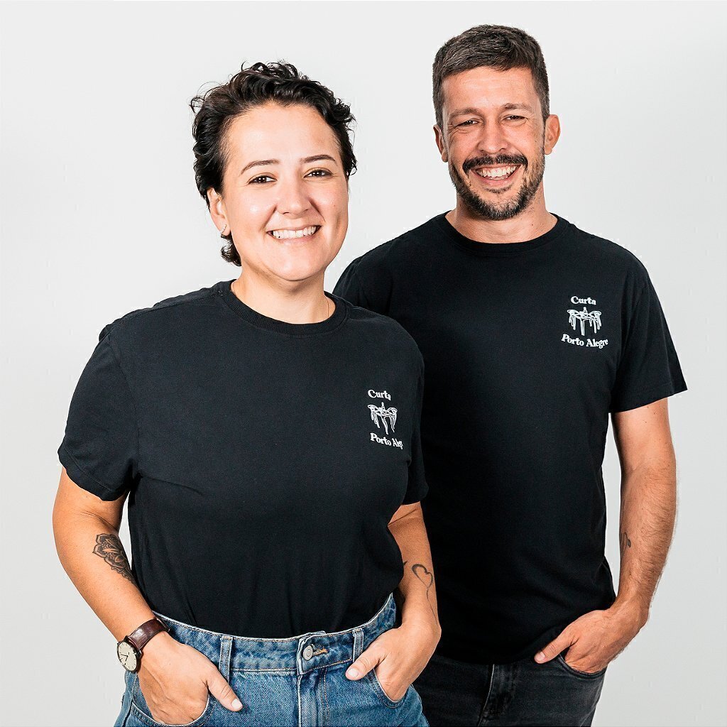 Camiseta Curta Porto Alegre | Destemperados - Marrom - Preta