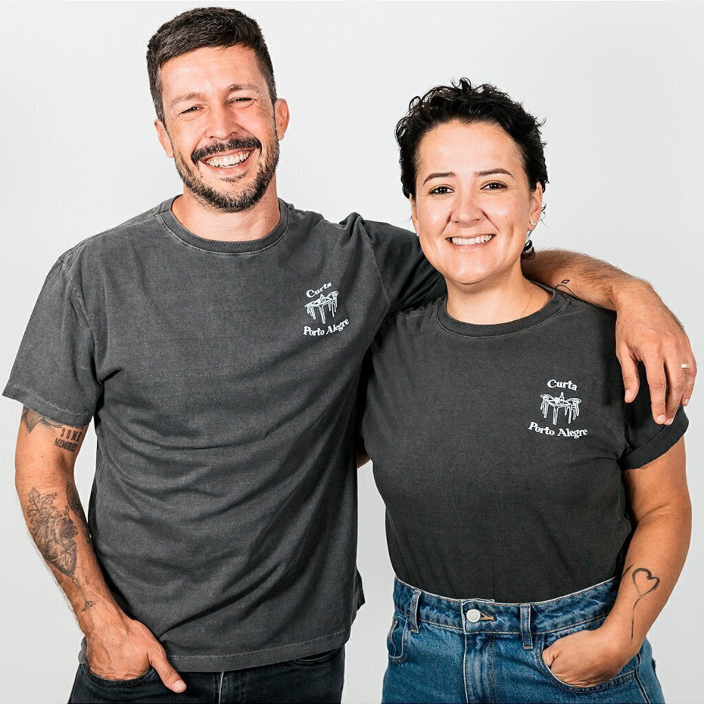 Camiseta Curta Porto Alegre | Destemperados - Chumbo