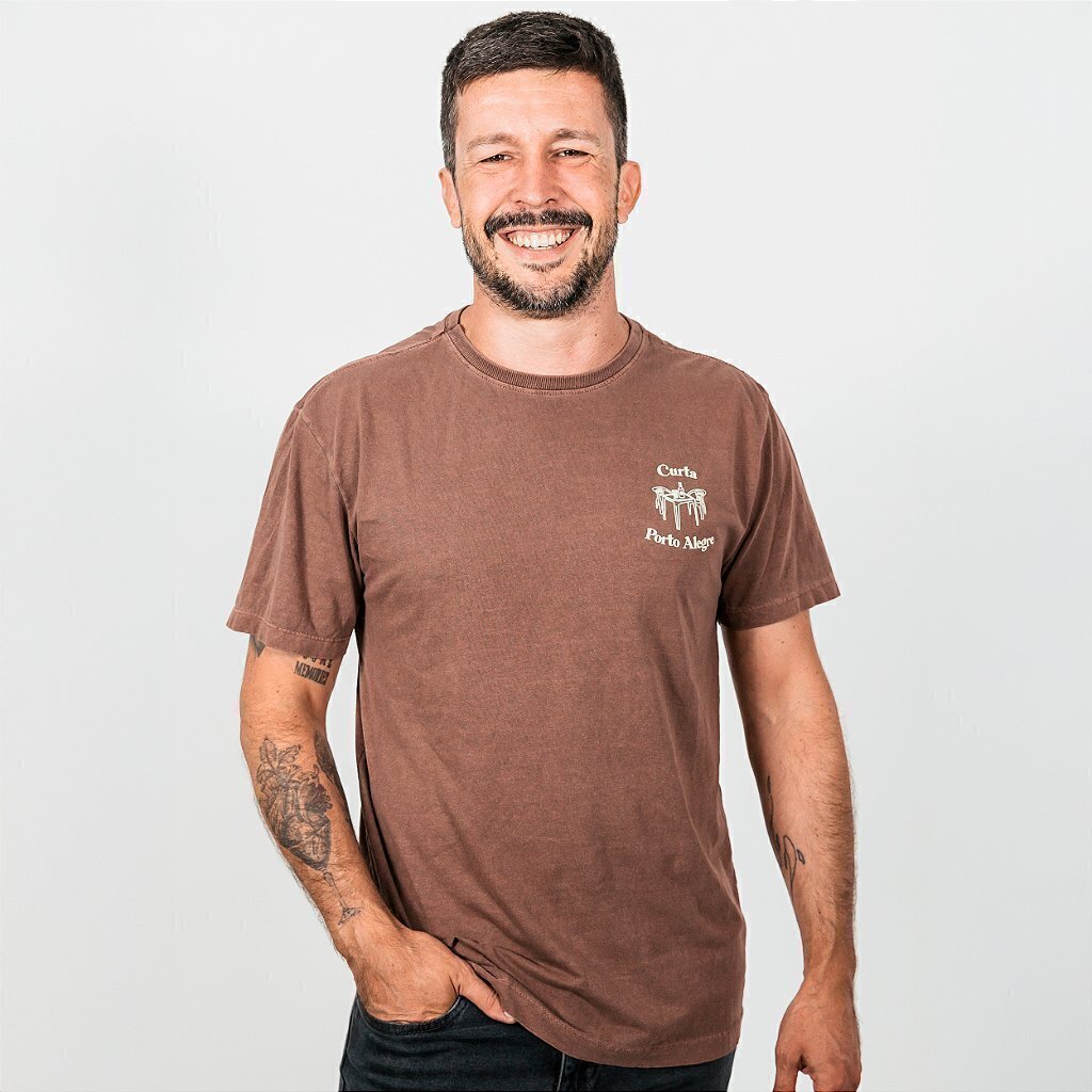 Camiseta Curta Porto Alegre | Destemperados - Marrom